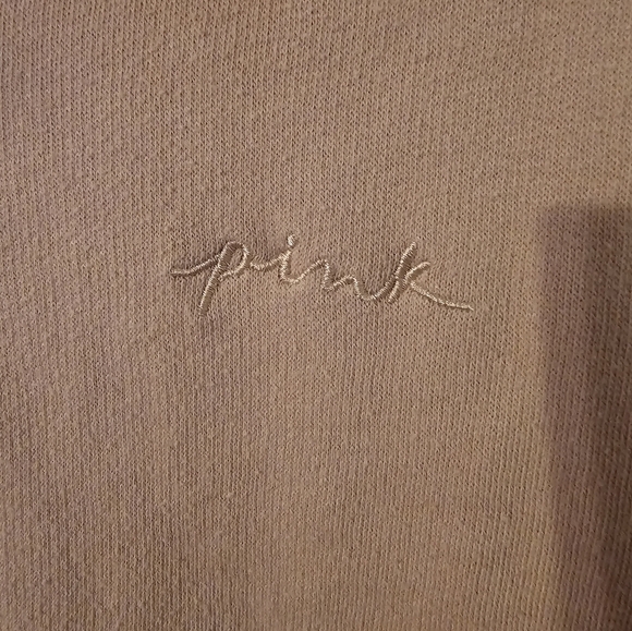 Victoria's Secret PINK Light Pink Camo Varsity Half Zip Pullover Size XS - Picture 2 of 5